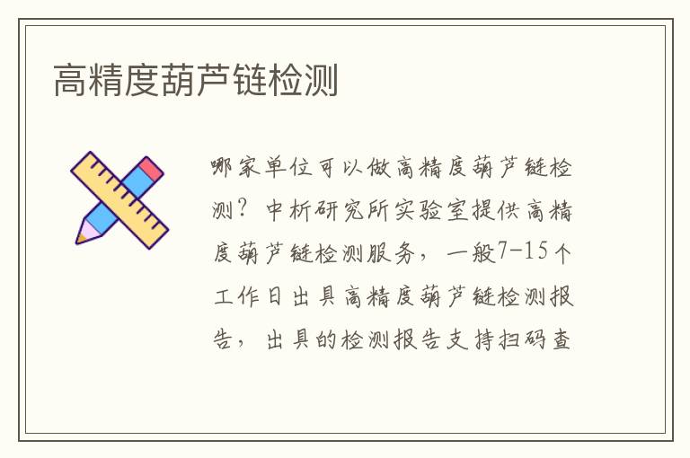 高精度葫蘆鏈檢測(cè)